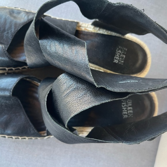 Eileen Fisher Black Espadrilles - Picture 8 of 10